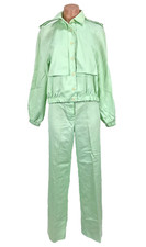 Vtg 80s Russ Toggs Mint Green Canvas Pants Jacket Union Made Tracksuit