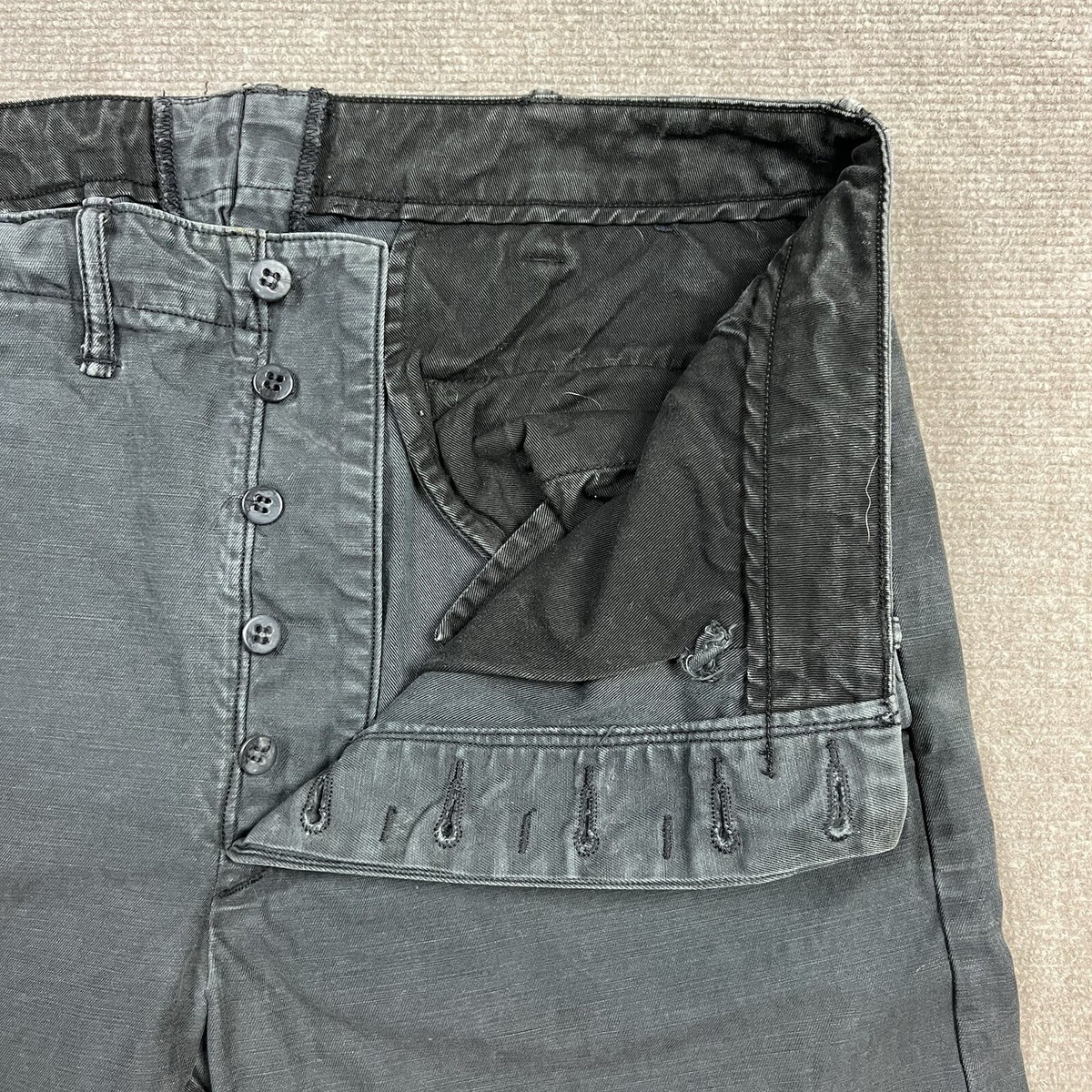 RRL ワークパンツ　Made in USA RRL オイルドクロス ダブルニー ワークパンツ ブラウン 28×30