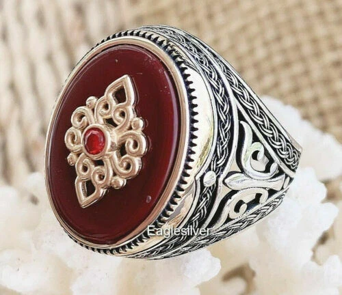 Anelli da uomo neri di pietra principale onice