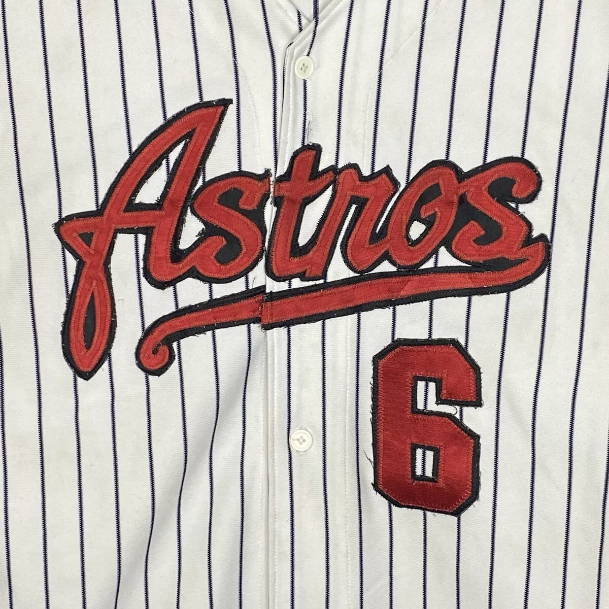 Vintage Houston Astros Embroidered Pin Striped Jersey 6 XL eBay
