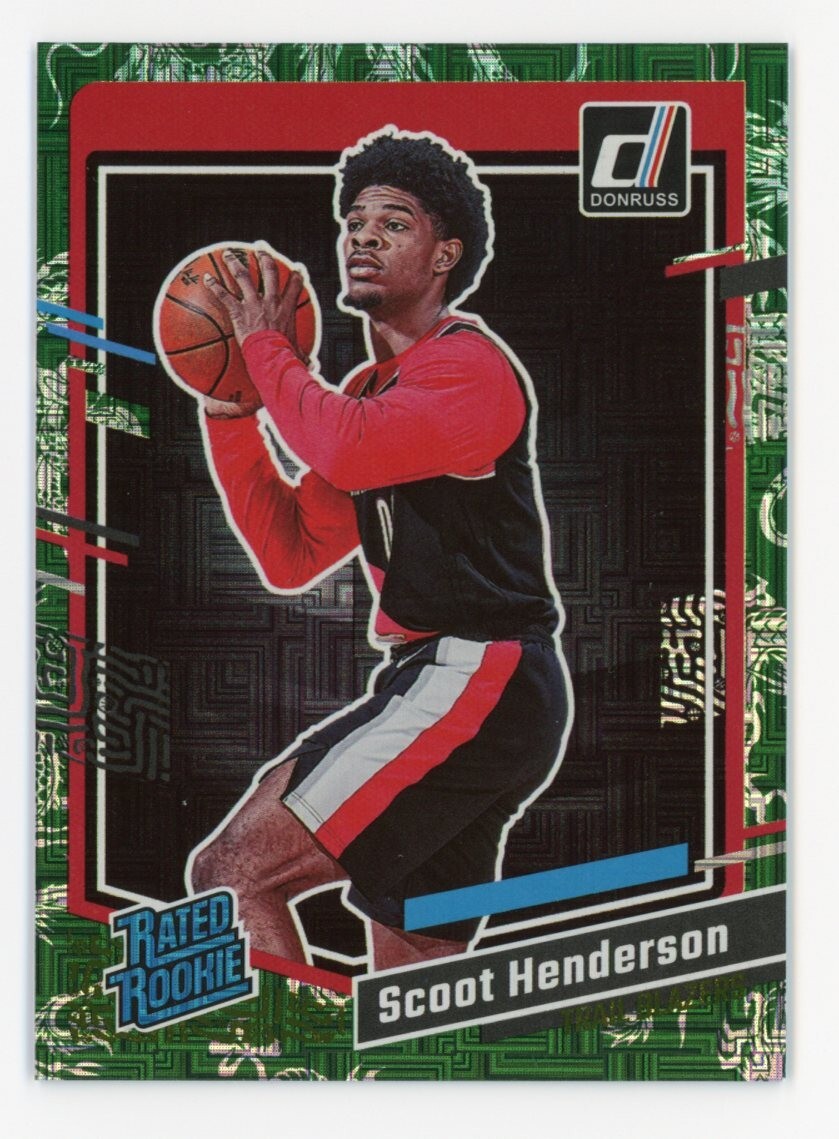 2023-24 Panini Donruss Rated Rookie #250 Scoot Henderson Rookie RC Dragon SSP