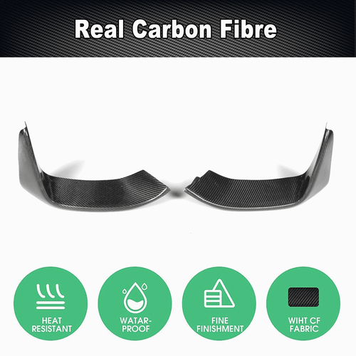 For BMW F80 M3 2015-2017 F82 M4 2014-2019 REAL Carbon Front Bumper Splitters - Picture 2 of 5