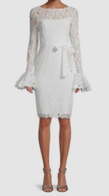 shani lace sheath dress Shani Women's Lace-Trim Crepe Sheath Dress - Black