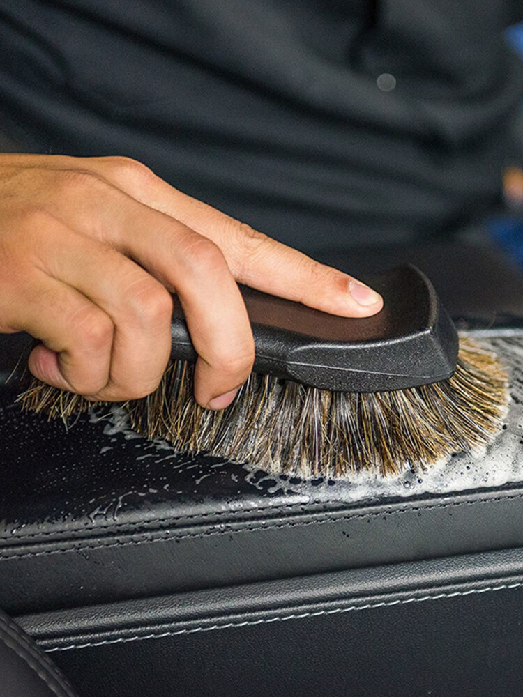 Magic Car Care Leather Cleaning Brush Upholstery Brush Soft Horse Hair