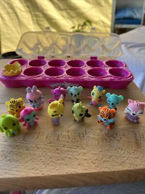 Lot Of 12 Hatchimals Colleggtibles Mini Figures With Storage Egg Carton
