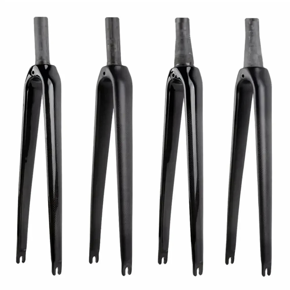 パーツ 700c fork 700C Carbon Fiber Road Bicycle Front Fork V Brake Steerer Tube