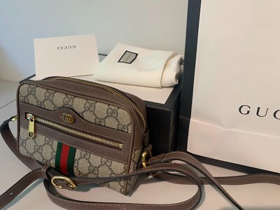 小物 GUCCI □新品□未使用□ GUCCI グッチ 115092 GG柄 GGキャンバス×レザー 二