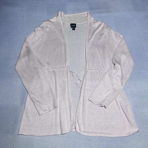 Eileen Fisher Pink Silk Linen Blend Italian Yarn Cardigan Women’s Petite Medium