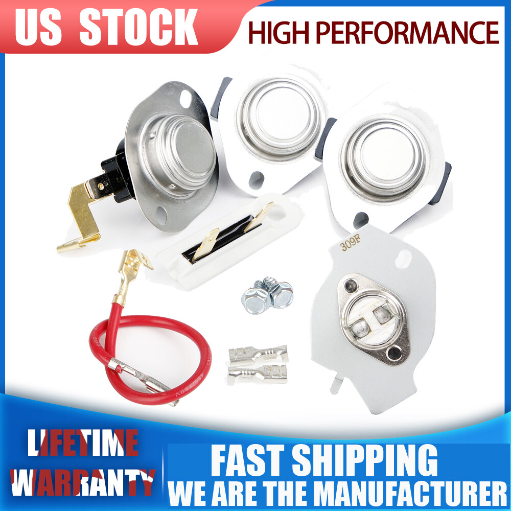 Adjustable Thermostat Switch Dryer Temperature Control Kit For Whirlpool 3977767
