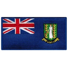 BRITISH VIRGIN ISLANDS FLAG embroidered iron-on PATCH CARIBBEAN EMBLEM