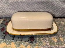 VTG Butter Dish Crown Manor Desert Winds Stoneware Covered Hand Painted Japan