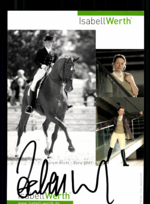 Isabell Werth Autogrammkarte Original Signiert Reiten + A 244813