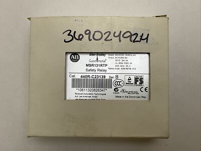 ALLEN BRADLEY 440R-C23139 SERIES B GUARD MASTER SAFETY RELAY MSR131RTP