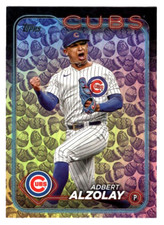 Adbert Alzolay 2024 Topps #129 Holiday Foil Eggs Variation Chicago Cubs