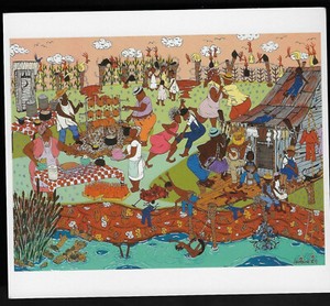 Folk Art By Hambone:Bayou Bar-B-que #175d
