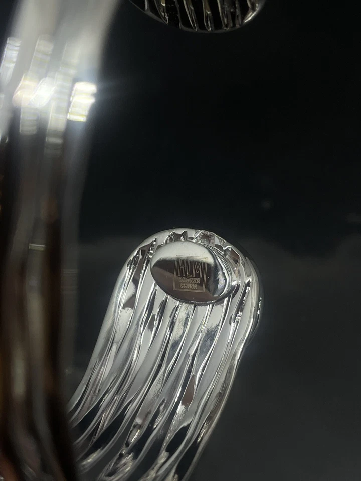 NUEVO RLM Robert Lee Morris Bronce Capas Tono Plateado Brazalete Brazalete con Bolsa y Caja Foto 3 de 4