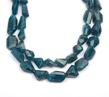 Natural Apatite 9 Inch Strand 6x8-6x10 MM Gemstone Beads Faceted Tumble Shape
