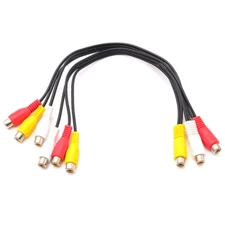 3RCA AV Audio Video Splitter Cable 1 in 2 Out DVD Player Game Console External