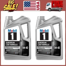 2 Pack Mobil 1 FS European Car Formula Full Synthetic Motor Oil 5W-40, 5 Quart