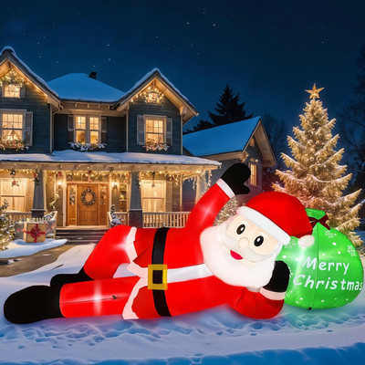 12 FT Long Christmas Inflatable Outdoor Decoration, Giant Christmas Inflatables 