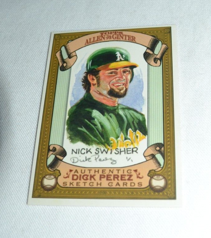 スケッチカード  バッキー 2007 TOPPS ALLEN & GINTER'S - DICK PEREZ SKETCH CARDS NICK SWISHER
