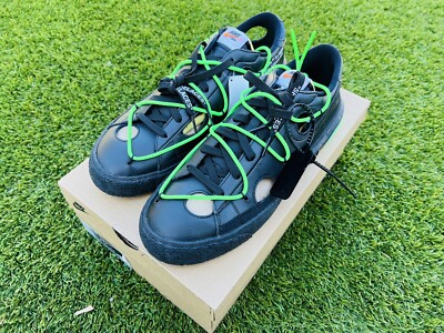 Nike x Off-White Blazer Low '77 Black Electro Green size 14 DH7863-001, NEW  DS!