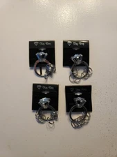 Key Ring Faux Diamond Set Of 4