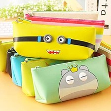 Soft Silicon School Pencil Pouch Stationery Pouch for Kids Pack of 6 Pcs