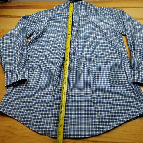 Onward Reserve Mens M Performance Nylon Hunting Shirt Thomasville Blue Plaid - Picture 9 of 12