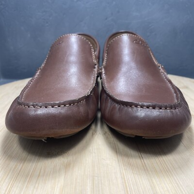 Clarks Markman Plain Leather Slip On Driving Loafers Dark Brown Mens Size 10.5 M Markman Plain Dark Brown | Rom Shoes main image 3