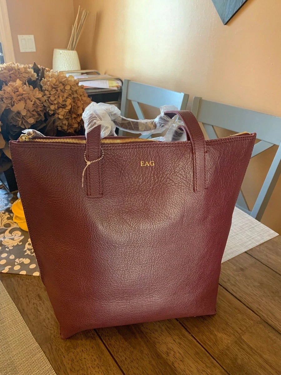 Foil Debossed Monogrammed Fillmore Vegan Leather Tote Bag