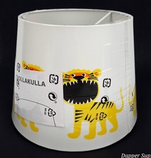 IKEA TROLLAKULLA Lamp Shade White w/ Yellow Tigers Childrens Kids Room New 13x9"