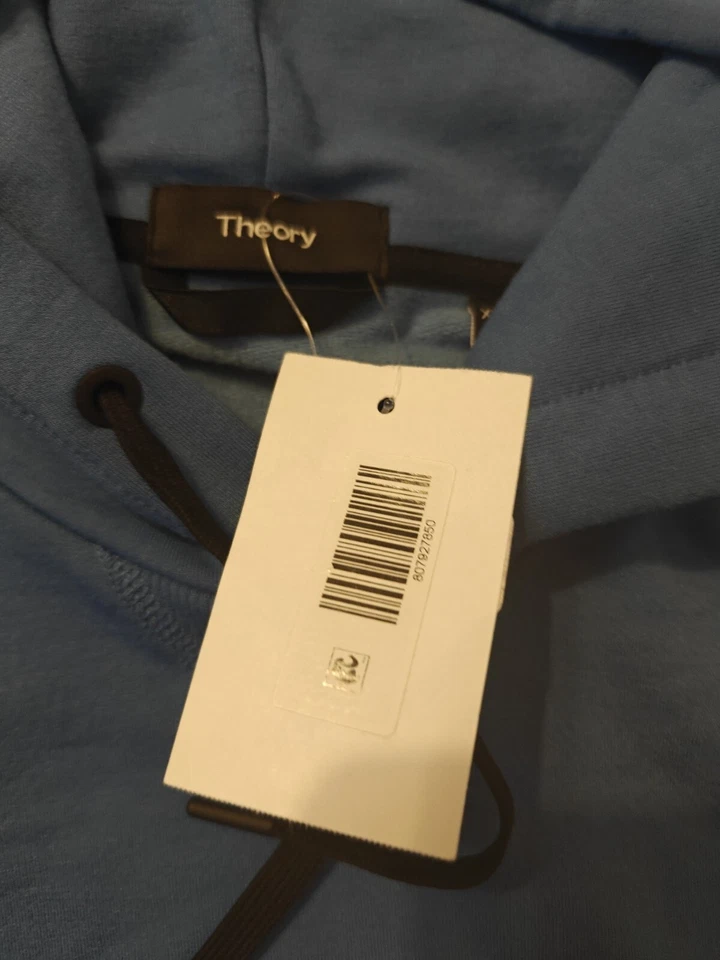 NWT Theory Fleece Lined Loft Hoodie Beige Stone XXL - Image 3 of 4