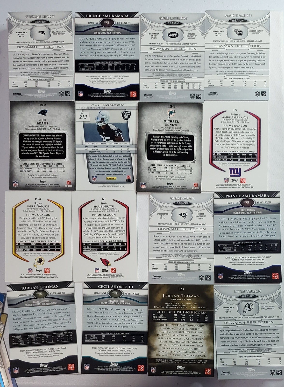 HUGE RPA, PATCH, AUTO, RELIC NUMBERED, REFRACTOR 170 FOOTBALL CARD LOT WITH RC's view 14