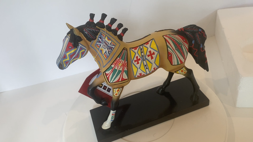 Trail Painted Ponies Retired Cheyenne Painted Rawhide 2007 Orig box tag, VIDEO - Video 1 of 1