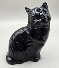 Avon Black Cat Perfume Bottle Shiny Glass Kit...