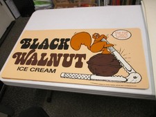 Baskin Robbins ice cream 1979 BLACK WALNUT store display sign poster squirrel 1
