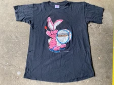 Vintage 90s Energizer Bunny T shirt 1992 Nothing Lasts Longer Double Sided Tee L