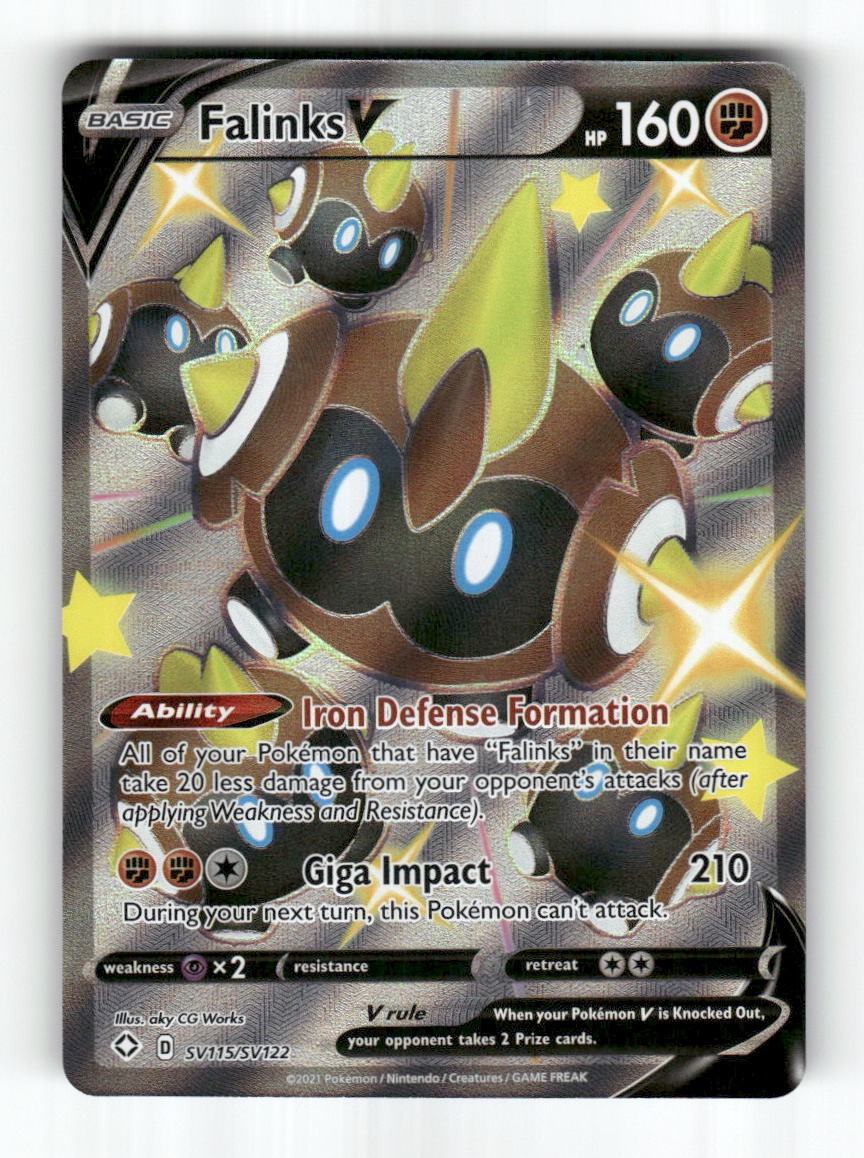 Falinks V - SV115/SV122 - Shining Fates Shiny Vault - Pokemon - V Rare - Holo NM