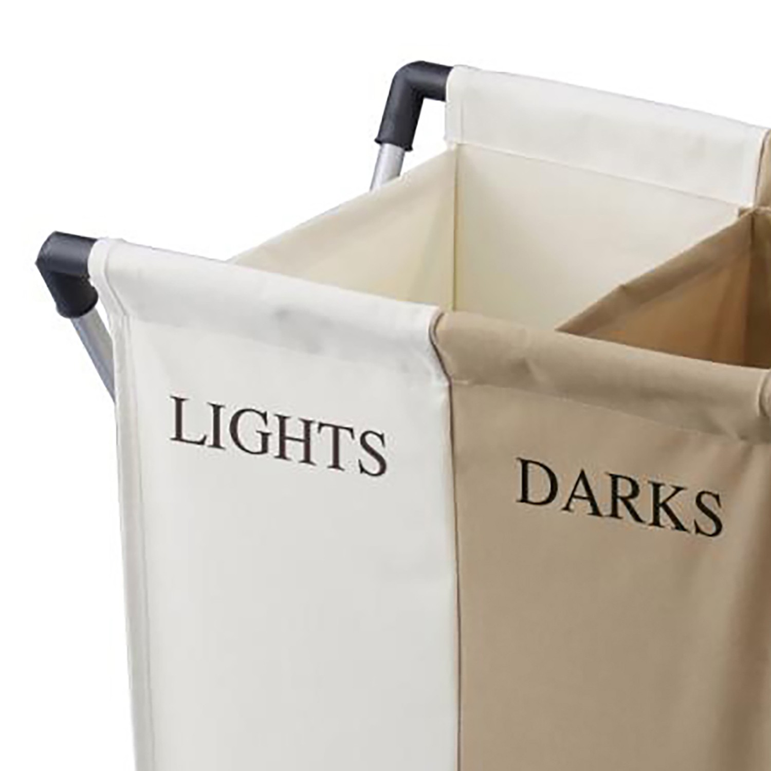 Canvas Double Laundry Bin Lights and Darks | eBay