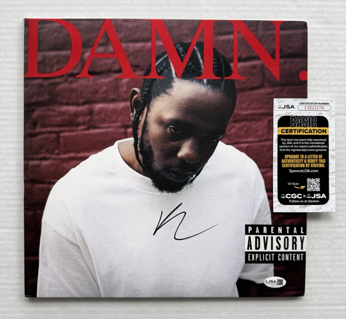 Kendrick Lamar Signed DAMN. Vinyl Album JSA COA Not Like Us Rapper