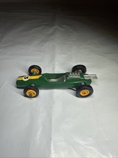 Vintage MATCHBOX Lesney No 19 LOTUS Racecar England Green White Yellow w/ Driver