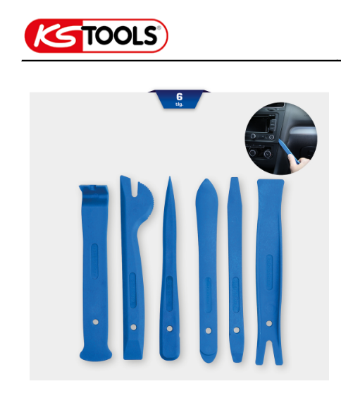 Brilliant by KS Tools Zierleistenkeile-Satz, 6-Tlg. Kunststoffhebel-image