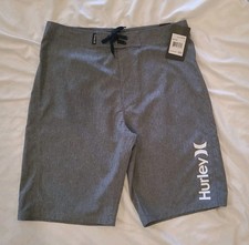 NWT Boys Hurley Black Heather Board Shorts Size 18. 29" Waist