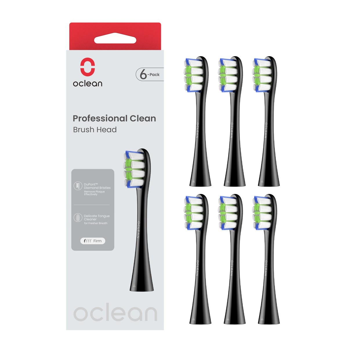 Oclean P1c5 Replacement Brush Heads - Pack Of 6, Black - Image 2