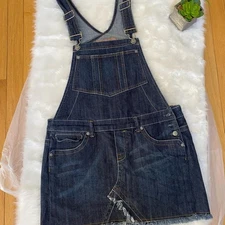 Candie's Dark Denim Overall Dress