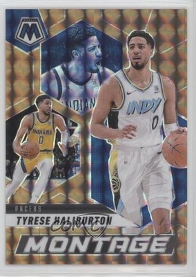 2024-25 Panini Mosaic Montage Bronze Prizm 47/75 Tyrese Haliburton #10 0j5z