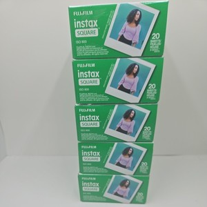 *READ* Fujifilm Instax Square Film, Blanc Multi-Pack (5 C'est vrai. 100 Total des tirs)