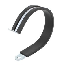 60mm Diameter Rubber Lined R Shaped Zinc Plated Hose Pipe Clips Clamp Cable
