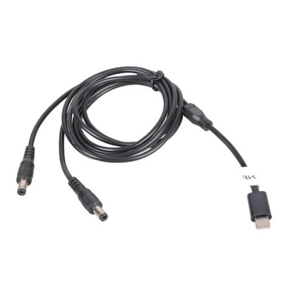 USB Type C to Double 5525 Power Cable 12V 3A Practical Adapter Cable for Light